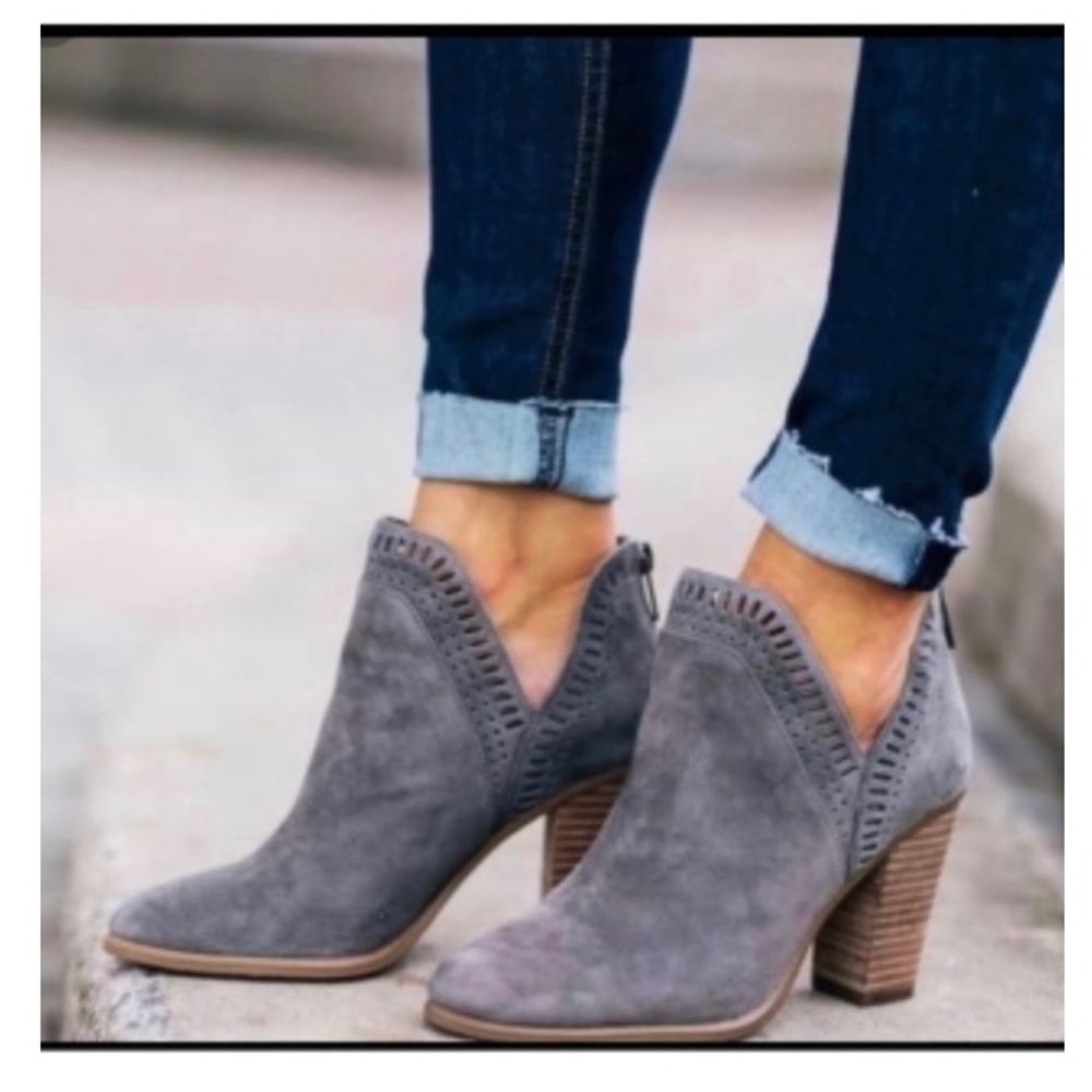Vince Camuto Fileana Split Shaft Suede Ankle Booties